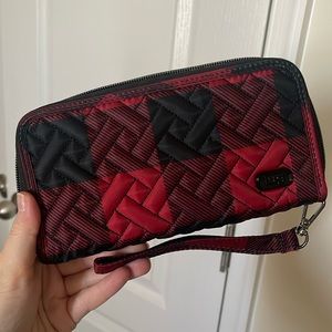 Lug handspring wallet in Buffalo plaid